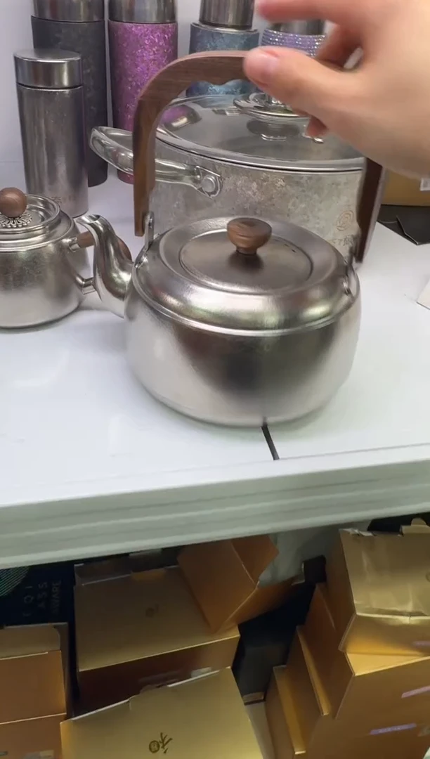 @@器钛纯钛提梁壶