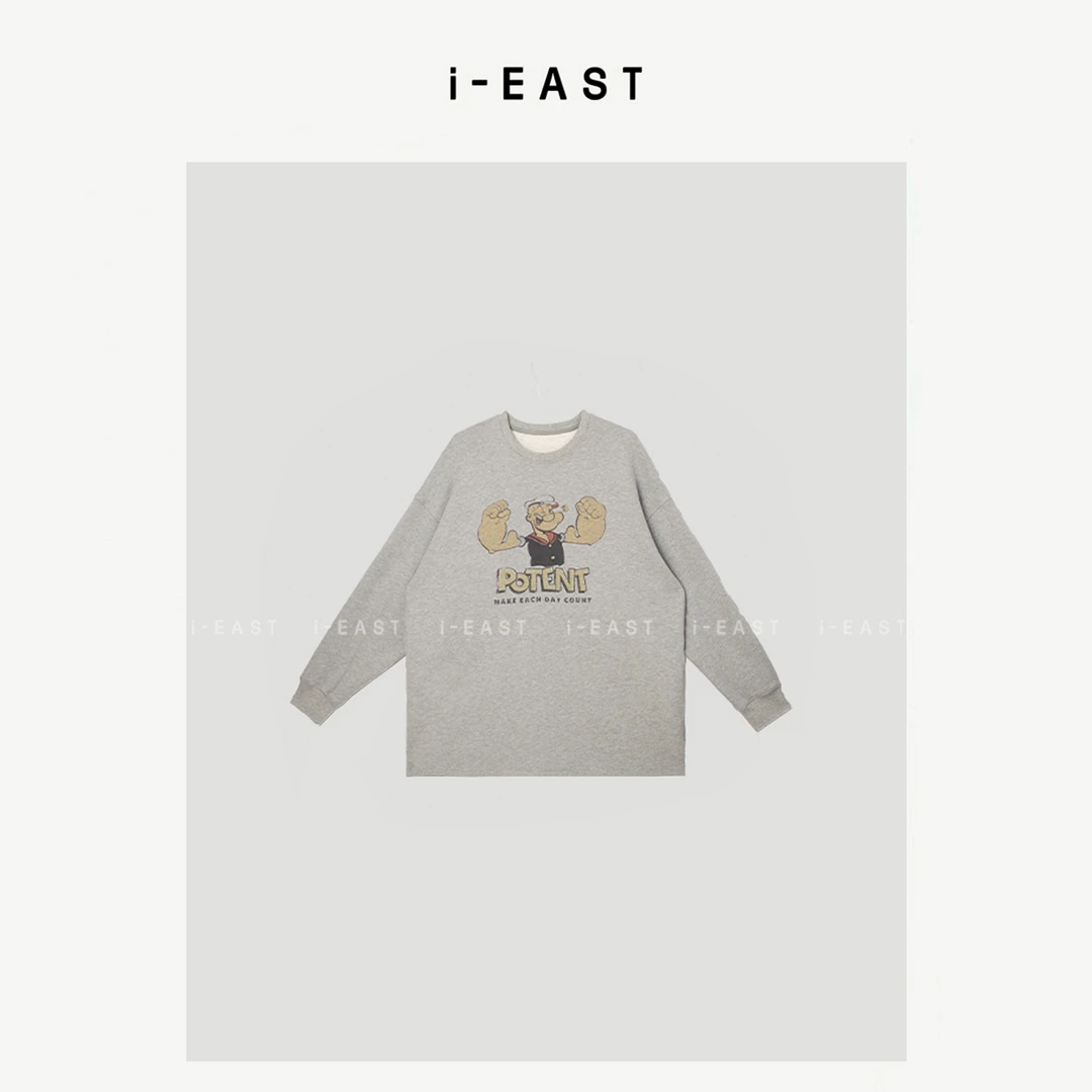 i-EAST 猛男的较量~大力水手宽松卫衣上衣-4Q SY0678