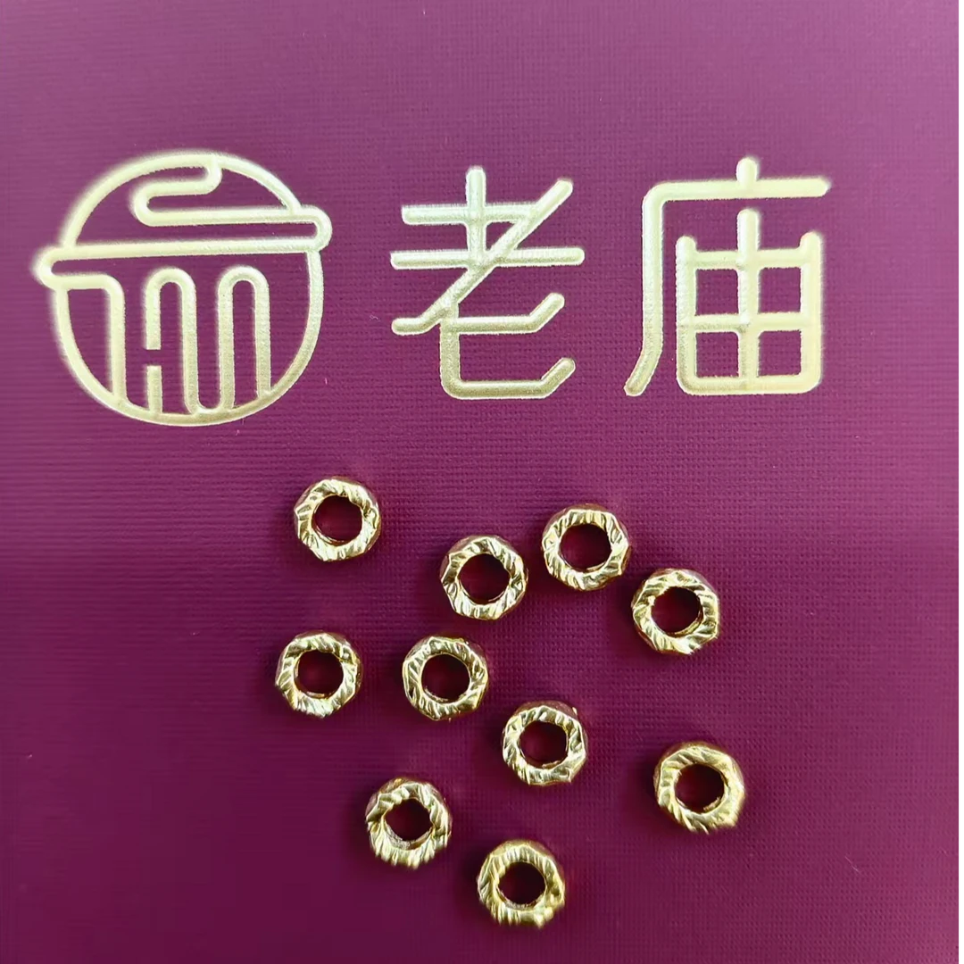 【老庙黄金】老庙黄金盘缠隔片DIY手绳手串编绳配件送礼