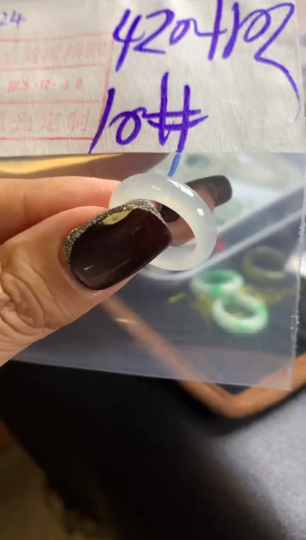 未镶嵌定制翡翠24戒圈10*430元毛货需精抛光发