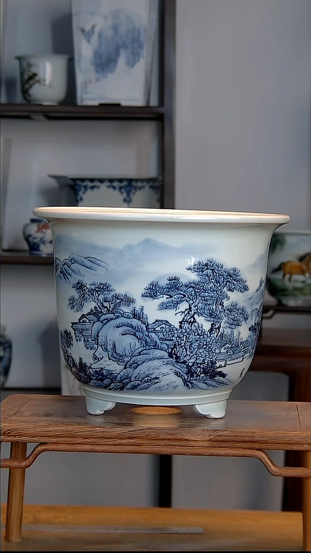 景德镇陶瓷手工花盆