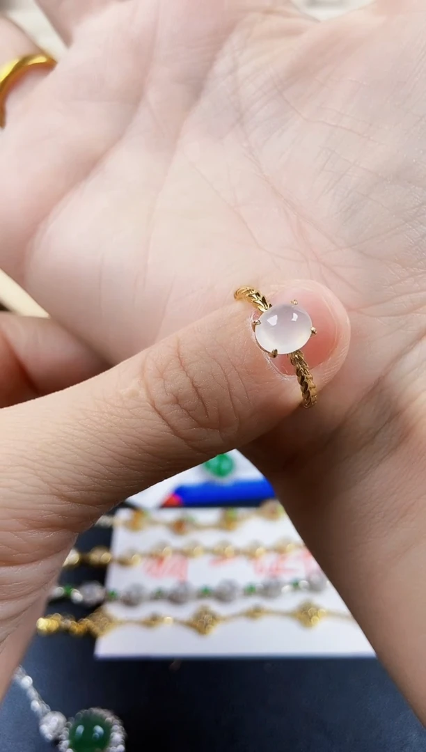 翡翠戒指银S925镶嵌56898