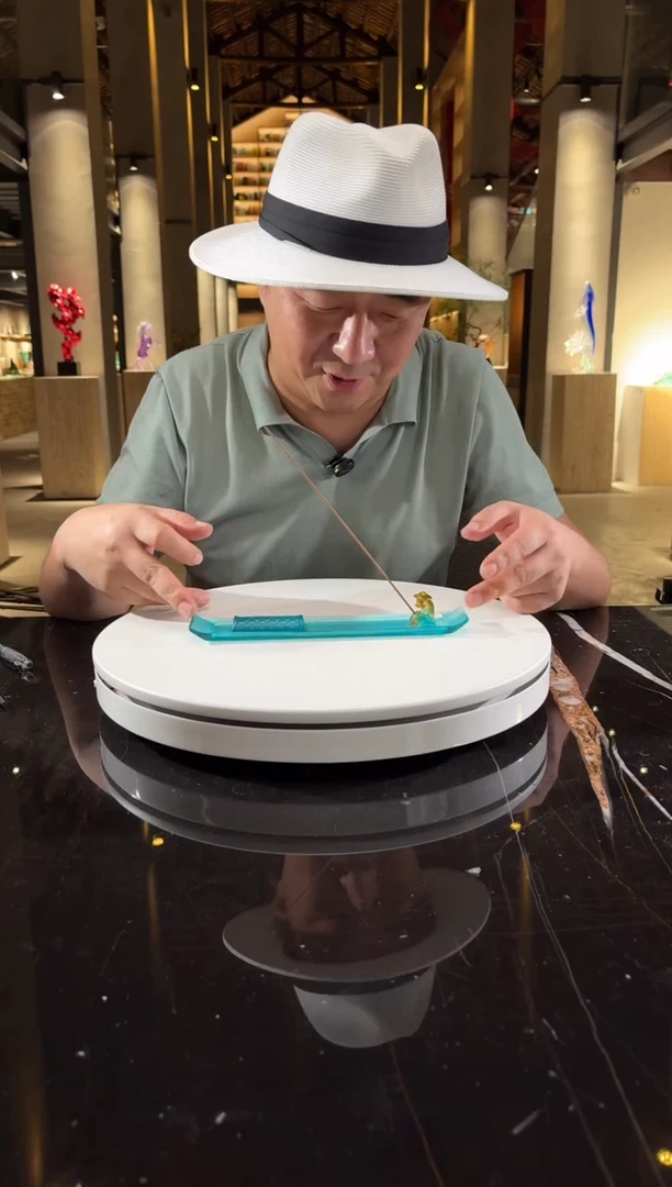 摆件璨石美学独钓寒江雪香插