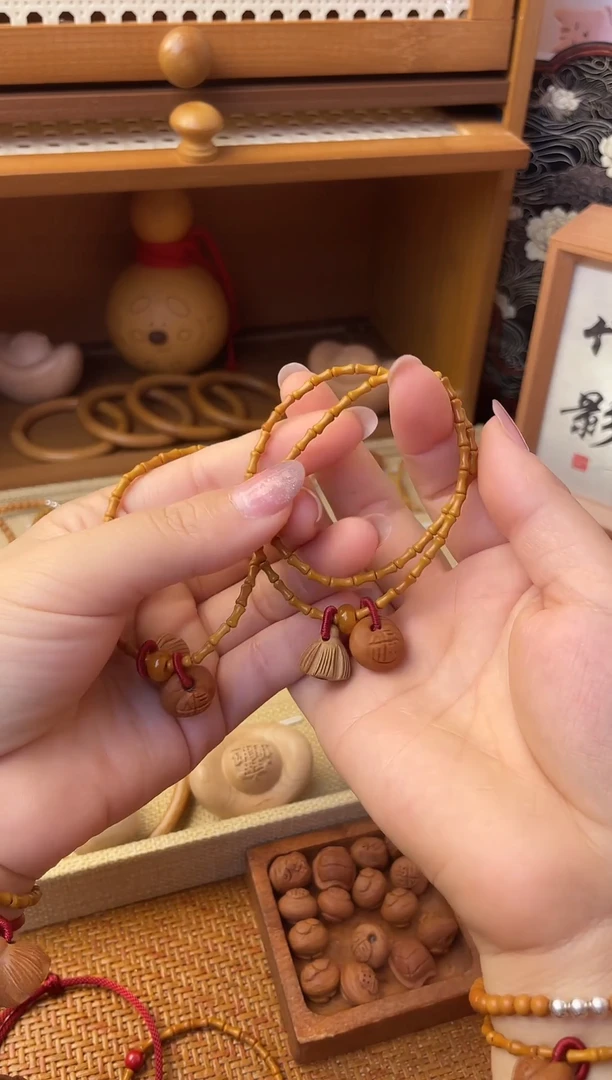 手串/手链核桃竹节手串一物一拍好运连连款双圈