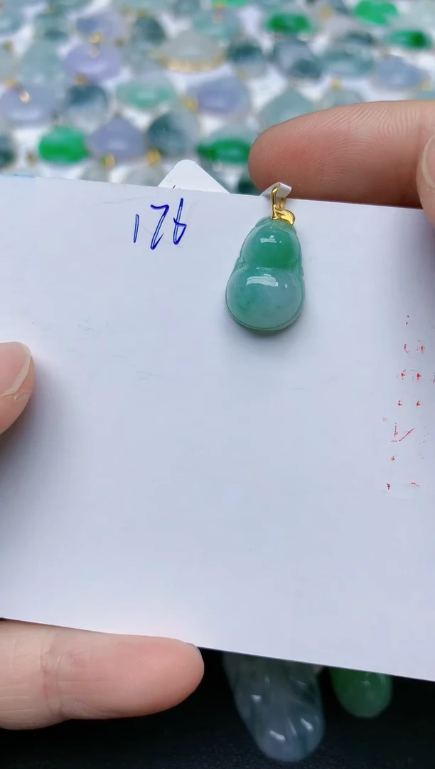 【闪购商品】翡翠颈饰18K金镶嵌天然翡翠A货