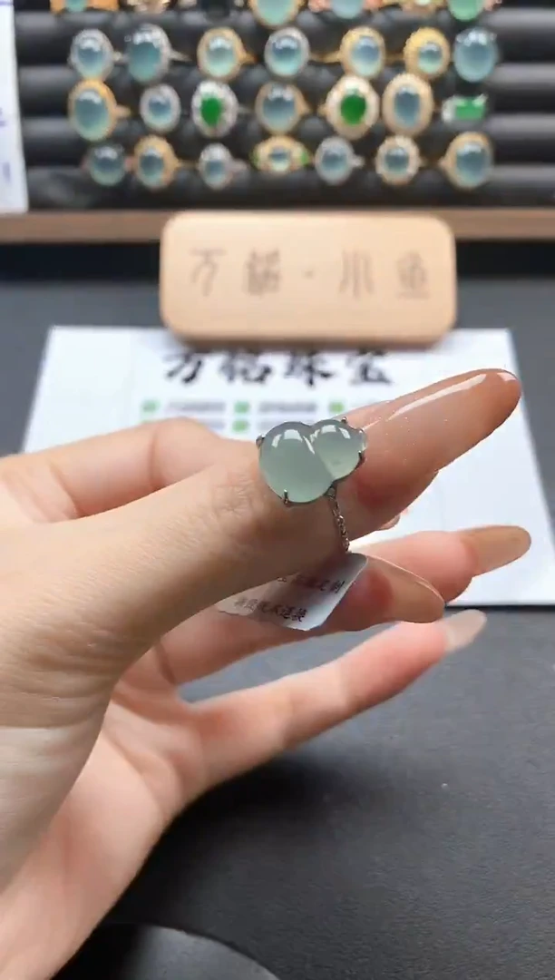 银S925镶嵌戒指翡翠51511