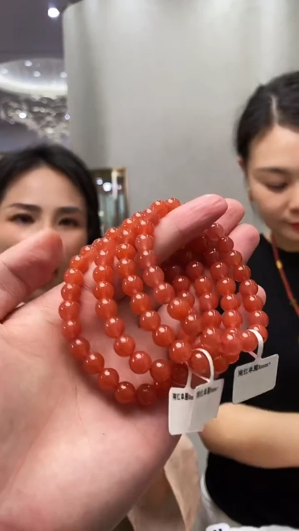 未镶嵌手串南红玛瑙天然原矿南红圆珠手串 8mm+（多样性只发其一）
