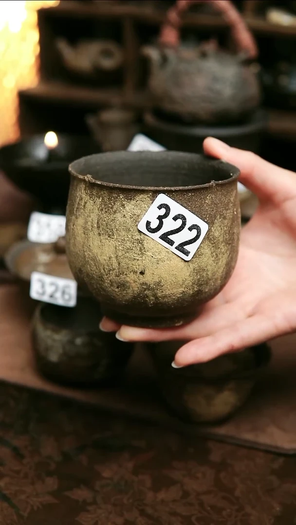 紫砂全手工大花口杯260毫升左右