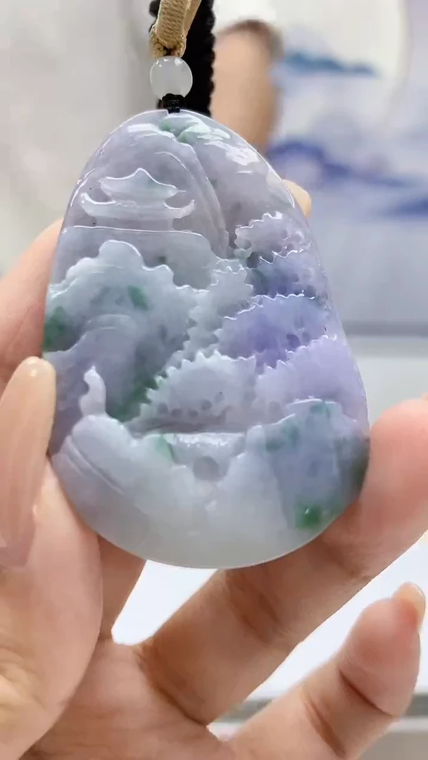 定制翡翠未镶嵌5145xx-毛货挂件30