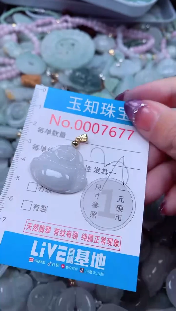 翡翠未镶嵌吊坠(不含链)7677