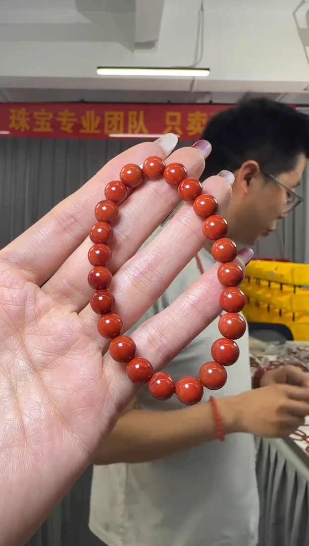 【闪购商品】南红玛瑙手串未镶嵌南红圆珠单圈手串8mm