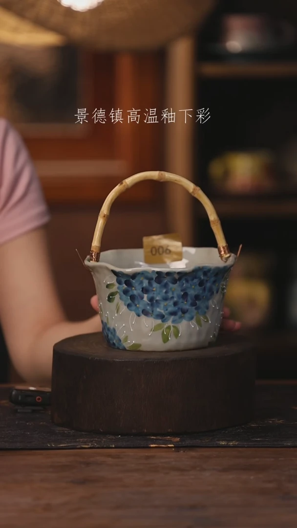 陶瓷景德镇高温釉下手绘陶瓷006