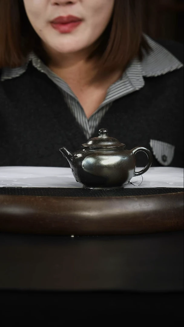 茶壶紫砂甲泥柴烧 笠帽