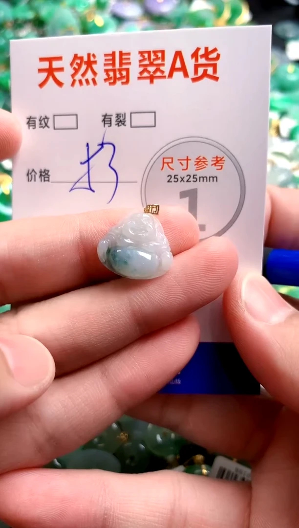 翡翠18K金镶嵌颈饰14003029