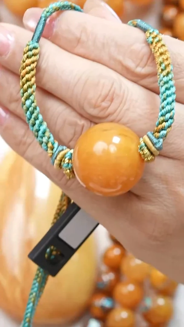 蜜蜡颈饰未镶嵌3049天然蜜蜡珠宝奇石全部保真