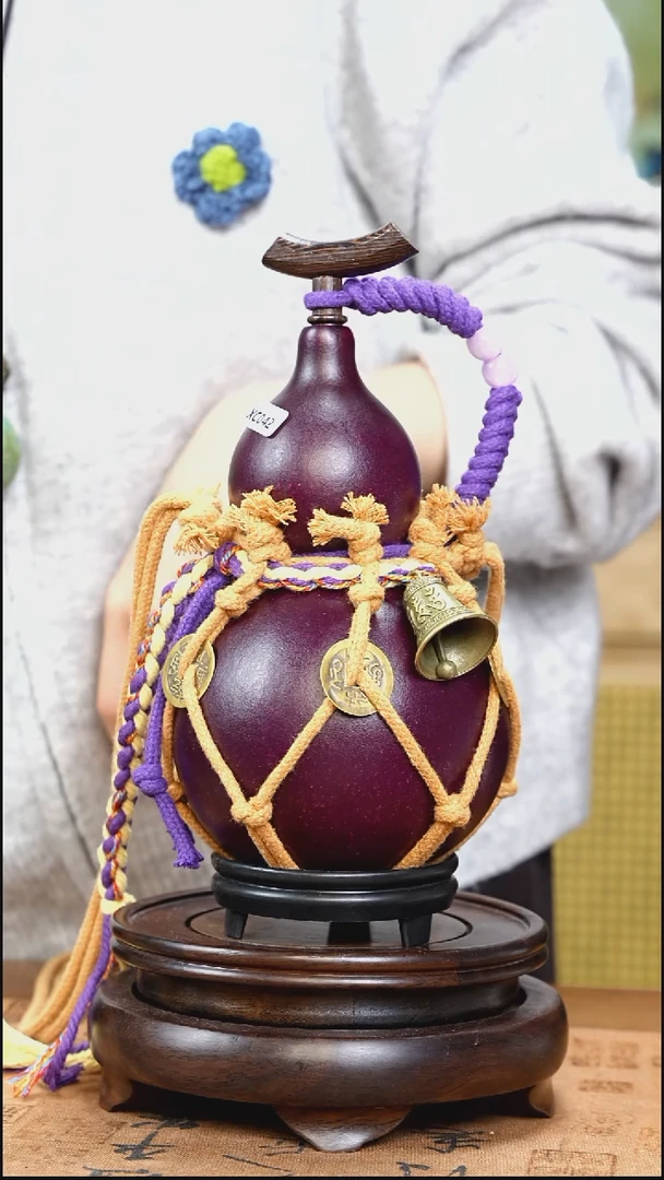 XC042网兜款大漆酒葫芦（现货现发）