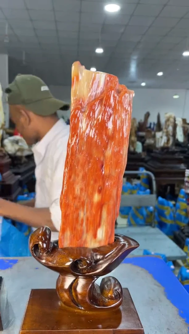 未镶嵌摆件硅化玉5