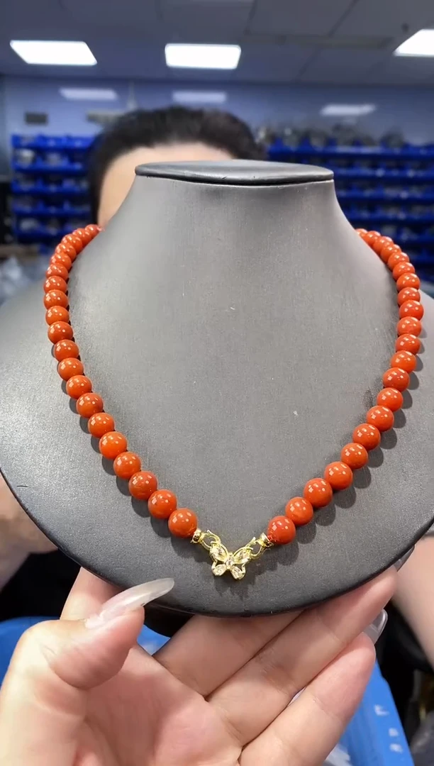 南红玛瑙未镶嵌项链TCL7309