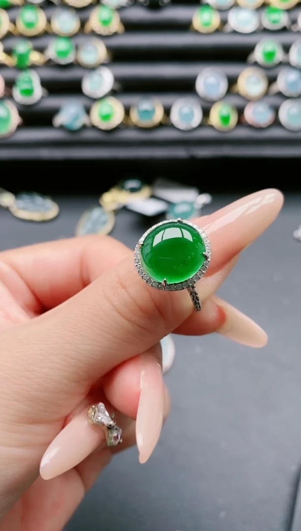 【闪购商品】翡翠戒指银S925镶嵌111111111