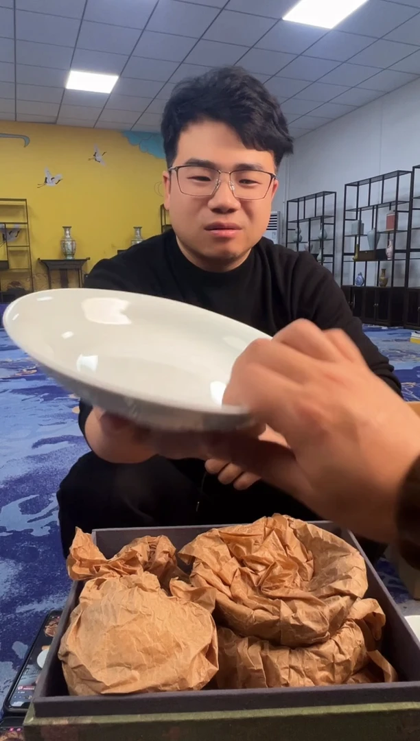 摆件瓷景德镇瓷器影青盘子