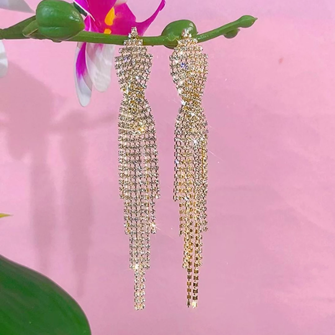 铜合金锆石耳饰 （770号）925银小蛮腰耳饰气质女神精致时尚百搭