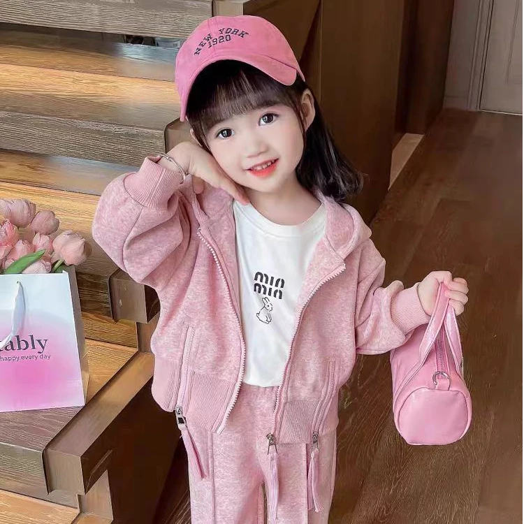 52086女童秋装套装2025新款时髦洋气儿童外套裤子秋季运动两件套