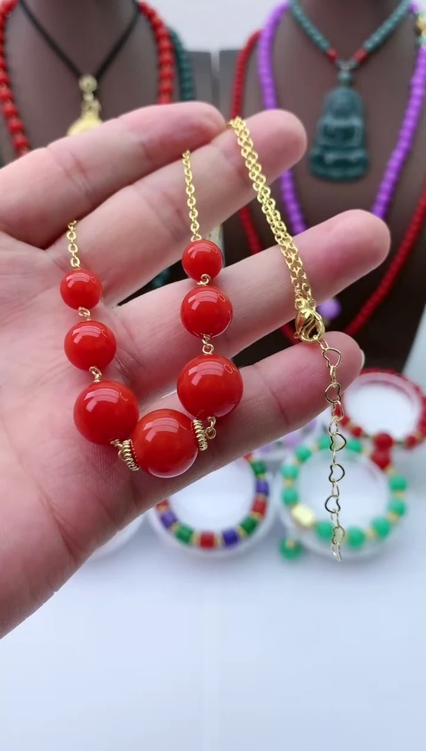 【闪购商品】翡翠颈饰14K金镶嵌D238项链