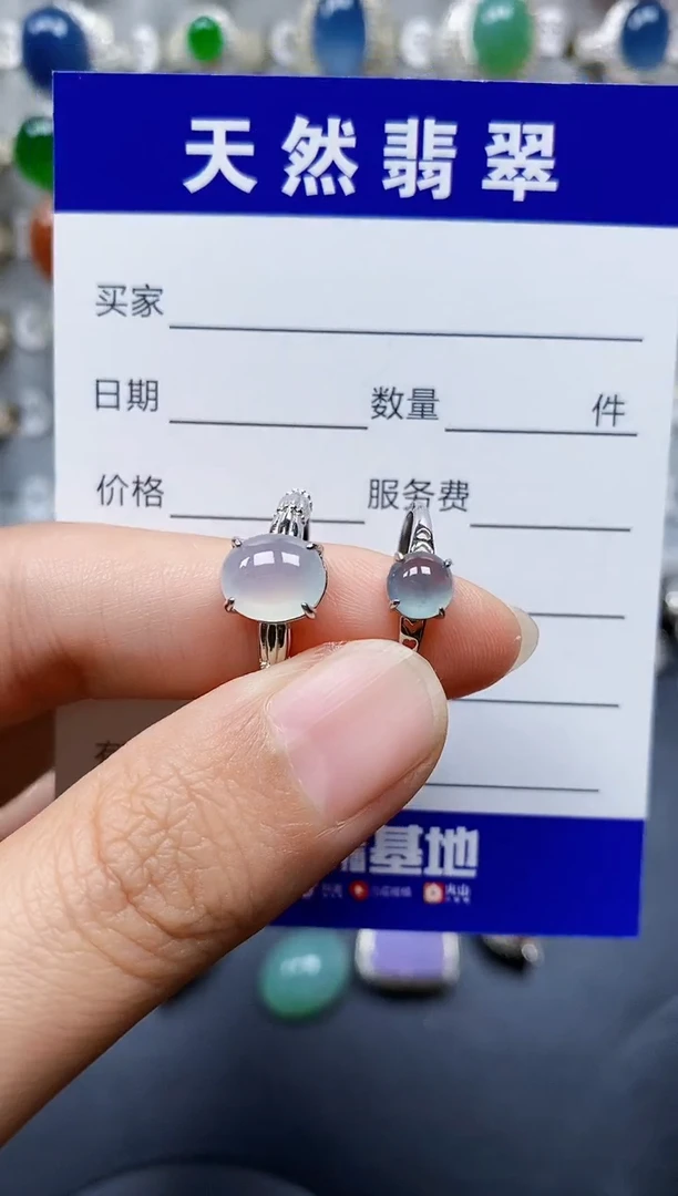 翡翠戒指银S925镶嵌169