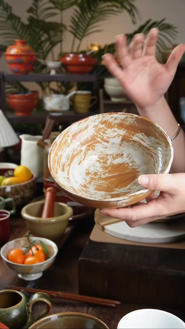 碗景德镇手工高温餐具手刷面碗