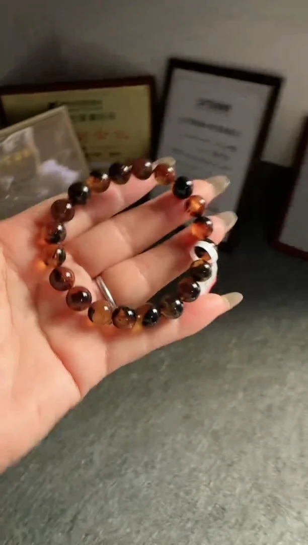 未镶嵌琥珀手串规格9微瑕药珀手串#10