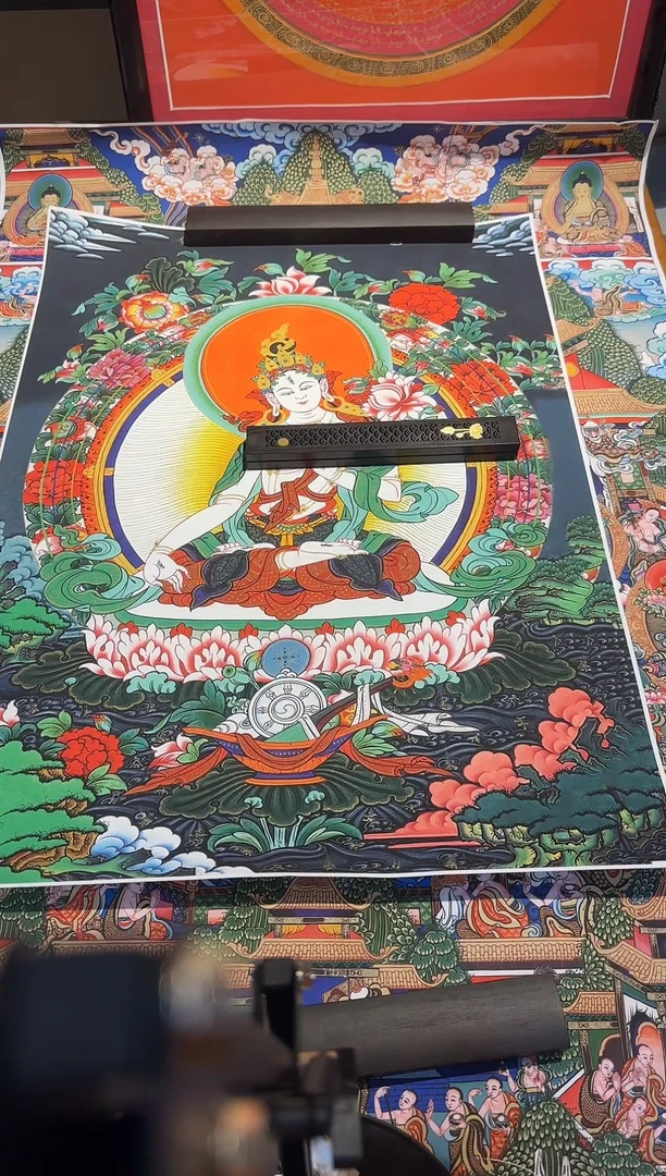 装裱画白度母----