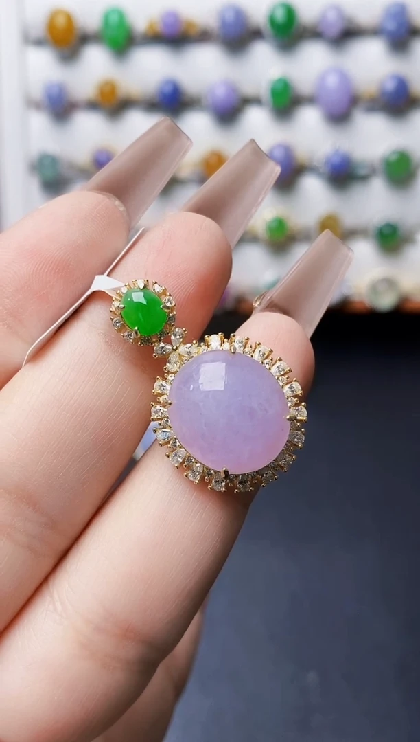 银S925镶嵌戒指翡翠3048