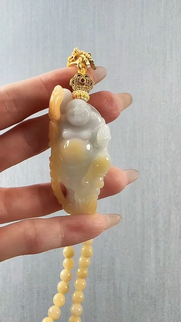 颈饰未镶嵌翡翠佛公
