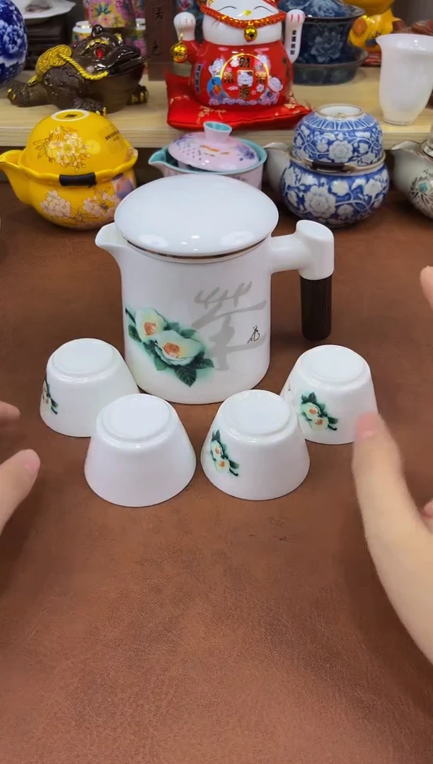陶瓷茶具摆件旅行套组