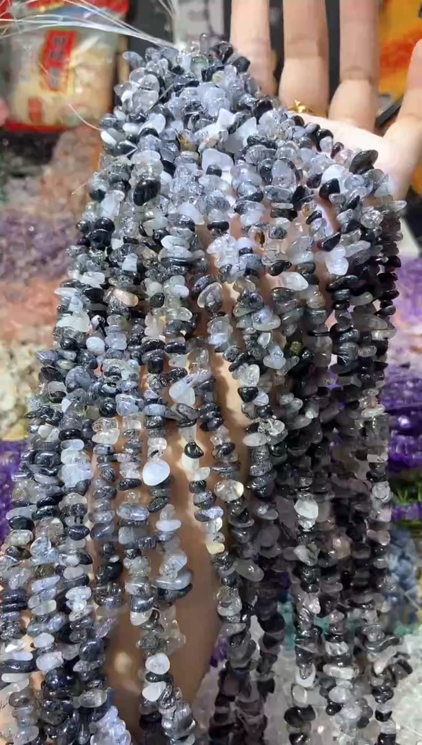 水晶珠宝半成品未镶嵌黑发晶