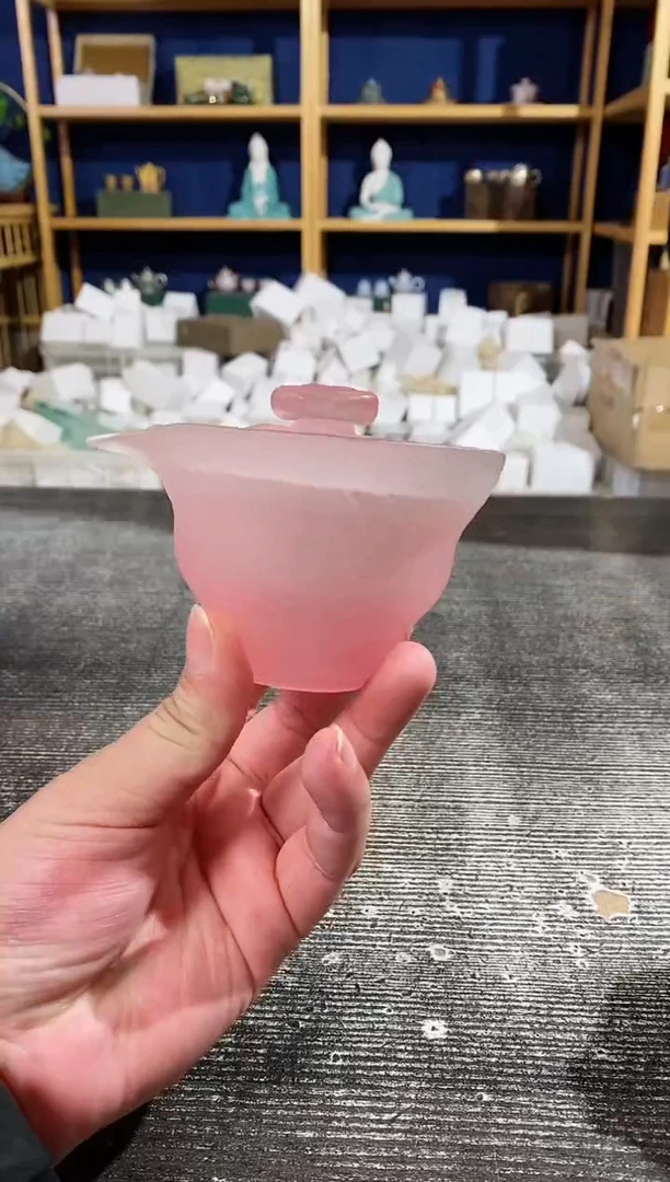 【闪购商品】其他粉色琉璃小盖碗