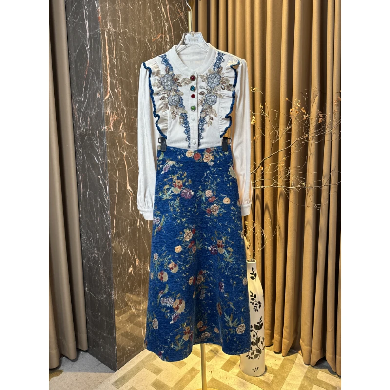 芙娜妮轻奢秋冬新款法式优雅气质套装复古显瘦名媛女装F2510205