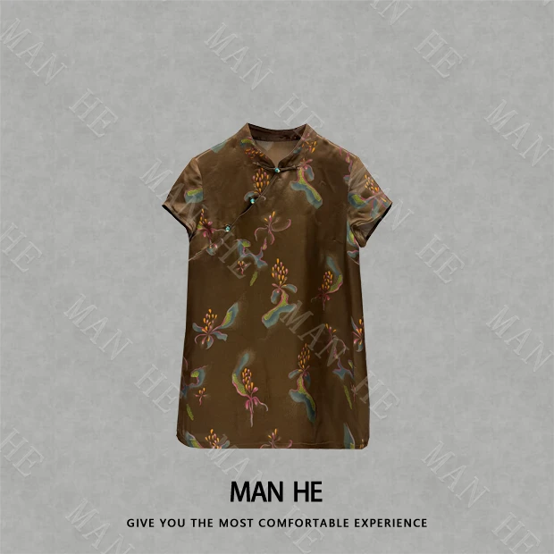 『绿珠聆芳桑蚕丝国风衫』满赫出品-25169