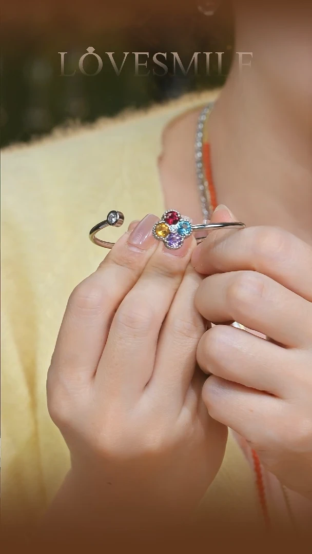 银S925镶嵌托帕石手镯006