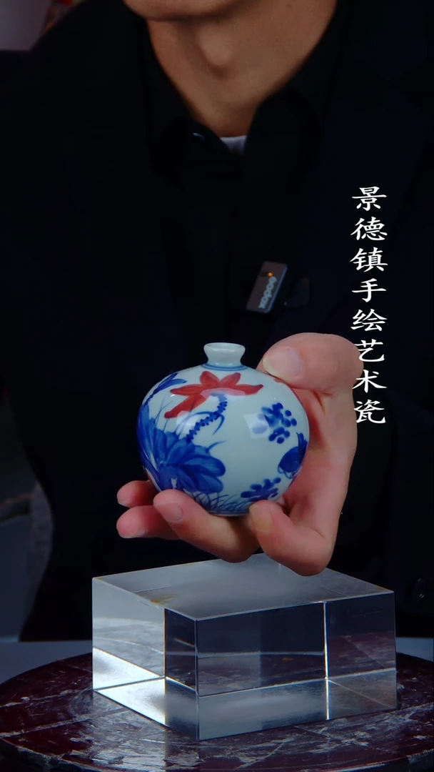 摆件陶景德镇手工手绘陶瓷摆件24