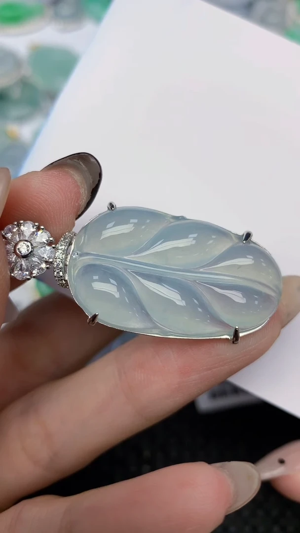 颈饰未镶嵌翡翠天然缅甸翡翠a货百元以上9元证书费自理