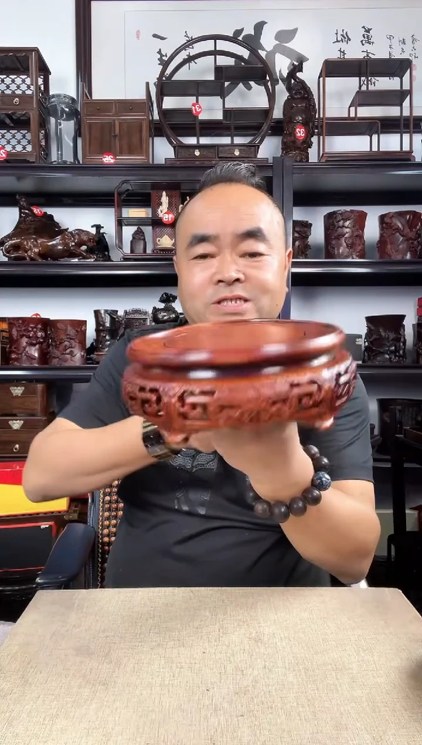 木16公分黄老李红木工艺品