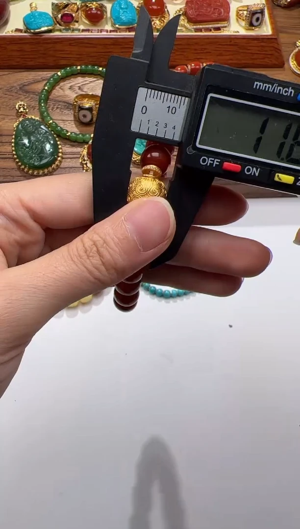 18K金镶嵌手串手串南红玛瑙冬***～手串手串