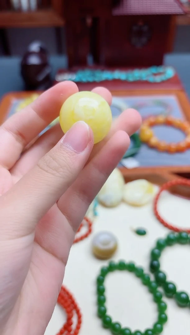 未镶嵌颈饰蜜蜡蜜蜡单珠吊坠JYD编绳