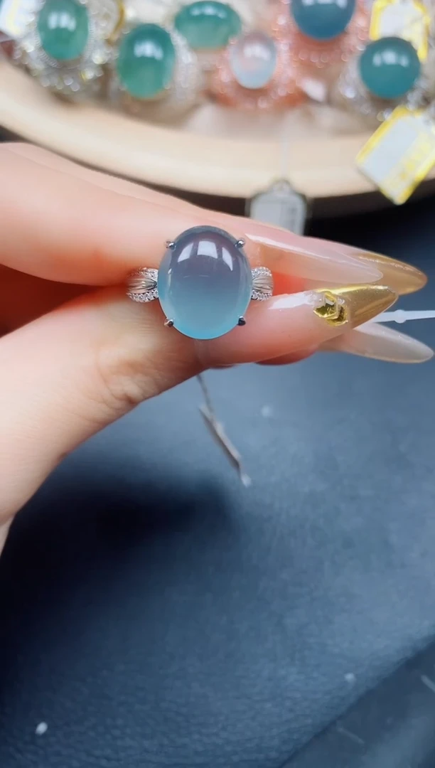 【闪购商品】翡翠戒指银S925镶嵌翡翠