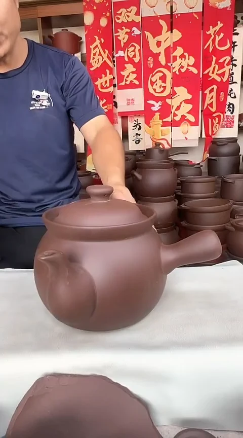 宜兴紫砂微瑕3.5升养生壶A107