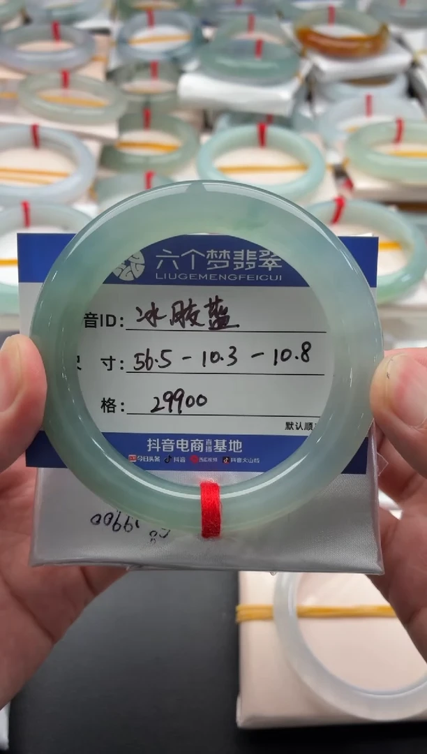 未镶嵌手镯翡翠l**x冰胶蓝 48小时鉴赏期