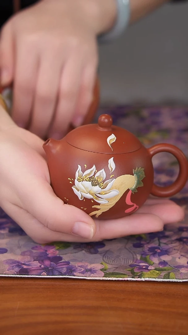 茶壶紫砂佛手莲心