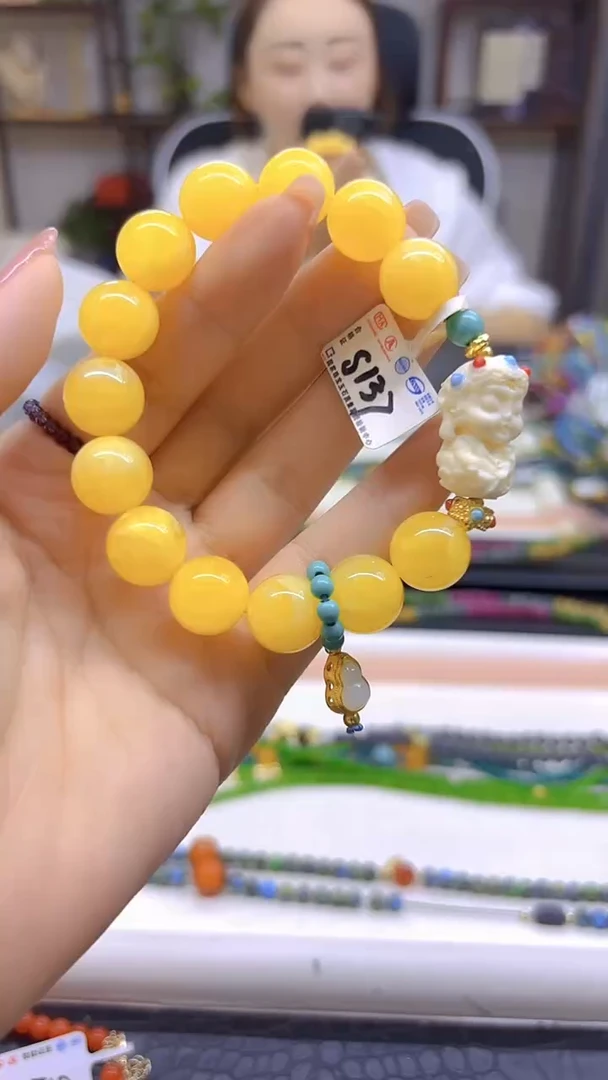 未镶嵌蜜蜡手链DIY款S137