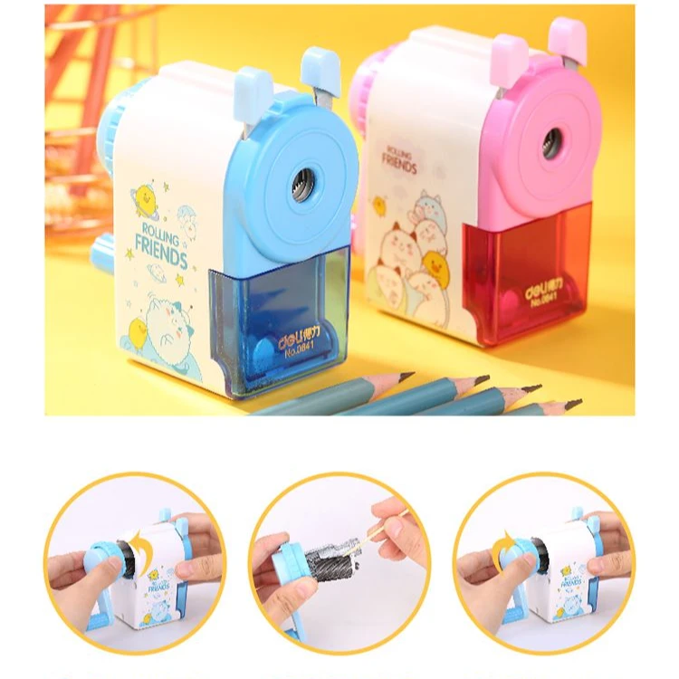 得力卷笔刀儿童转笔削笔刀小学生手动男刨笔机小型削笔器削铅笔刀